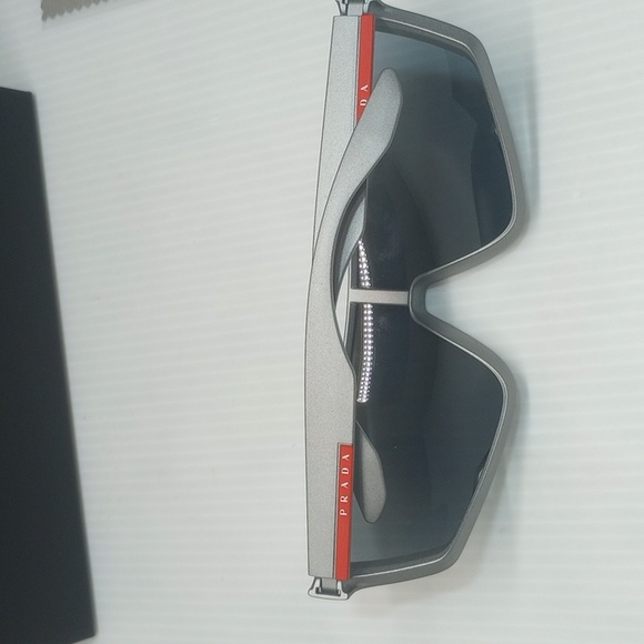 Prada men sunglasses sps 09U grey made in Italy - Picture 6 of 7